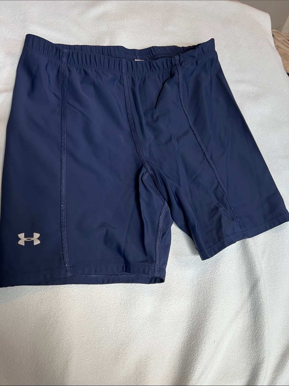 Under Armour Navy Athletic Training Shorts with Logo